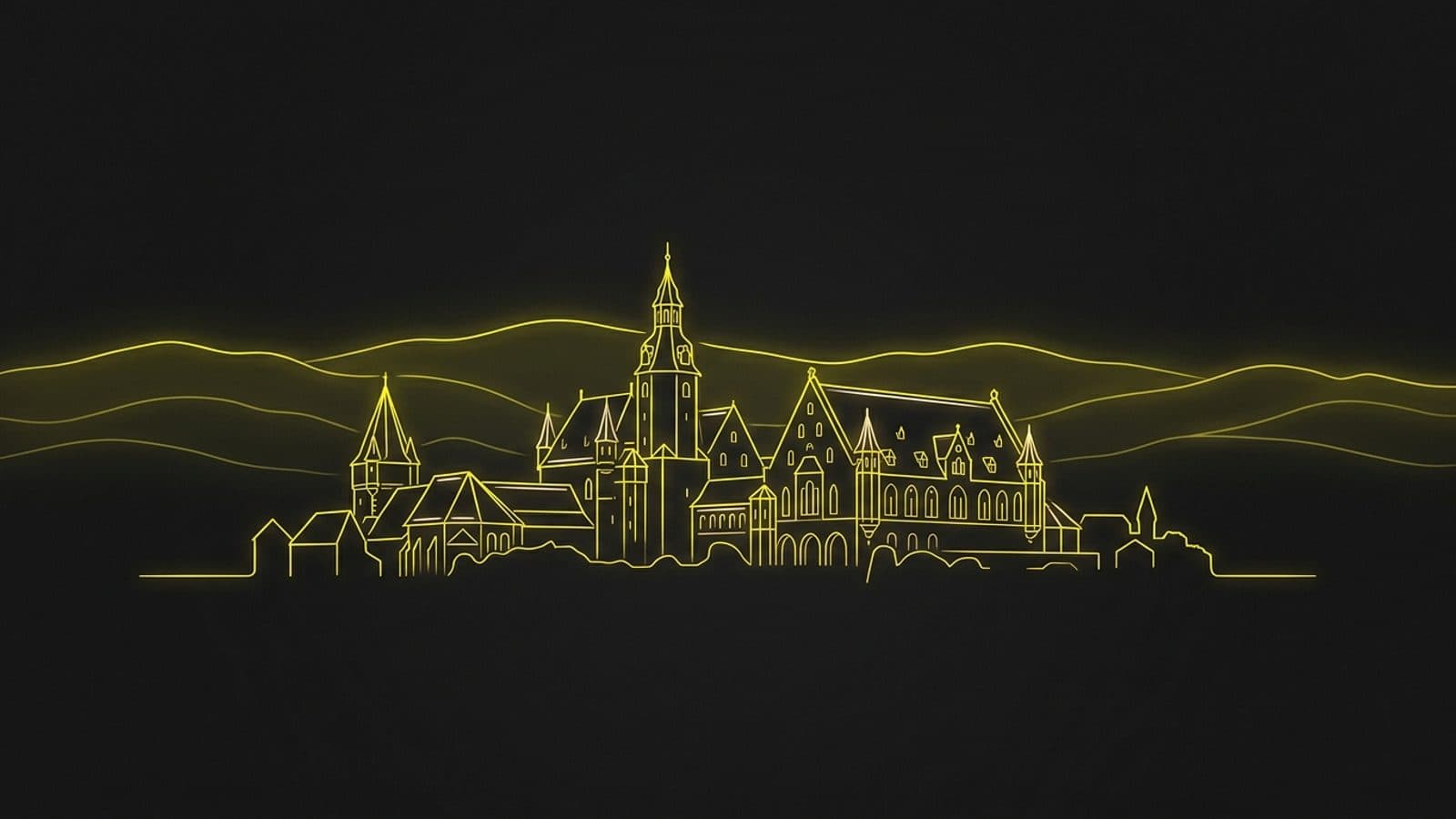 Stilisierte Illustration der Stadtsilhouette von Goslar