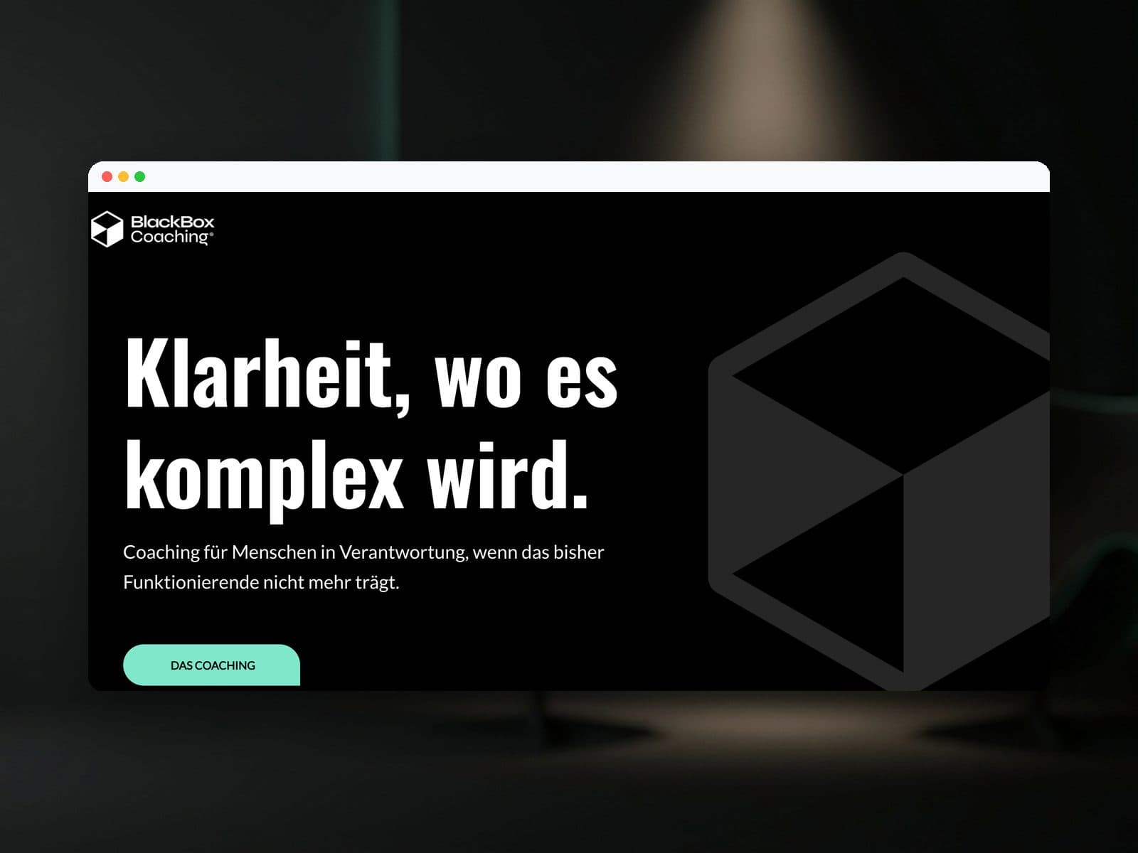 Blackbox Coaching: Ausschnitt des Projekts