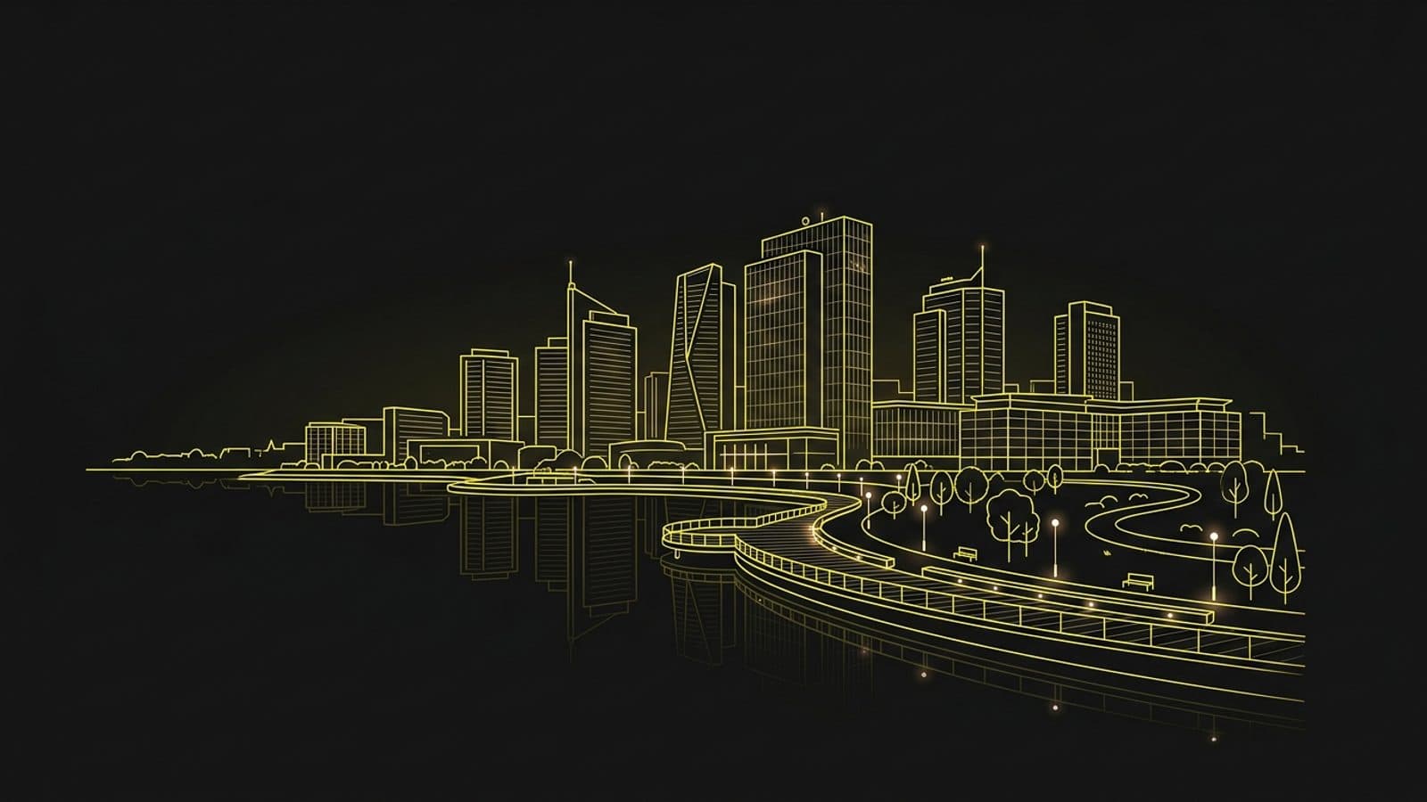 Stilisierte Illustration der Stadtsilhouette von Böblingen
