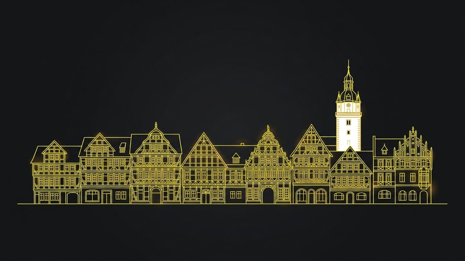 Stilisierte Stadtsilhouette von Celle